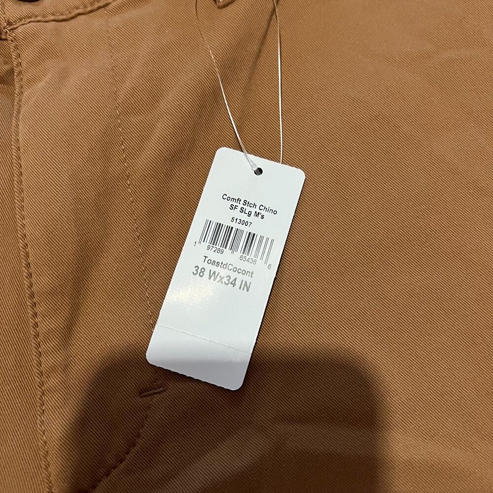 L.L.Bean Men's Comfort Stretch Standard Fit Chino Khakis 38x34 New Tags - Picture 3 of 11